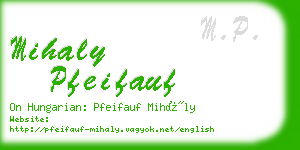 mihaly pfeifauf business card